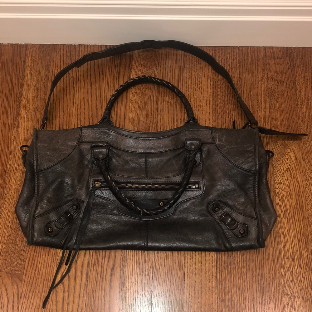 Black Balenciaga purse